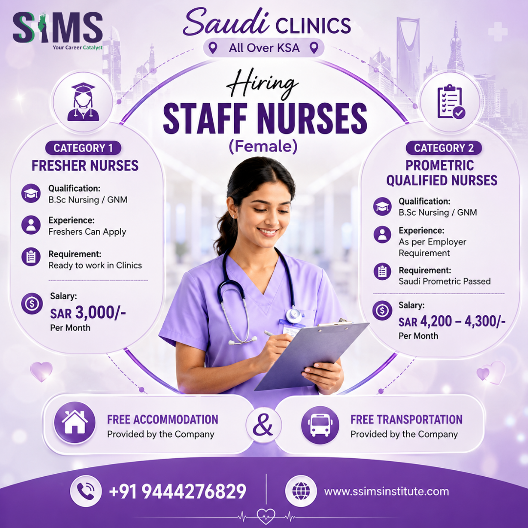 Staff Nurses (Female) – Saudi Clinics | Saudi Arabia